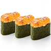 Фото к позиции меню 3 запеченных суши с креветкой