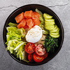 Фото к позиции меню Поке с лососем, ореховым соусом гамадари и рисом