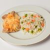 Фото к позиции меню Курица с сыром и рис с овощами