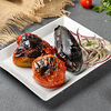 Фото к позиции меню Шашлык из баклажана, болгарского перца и помидора
