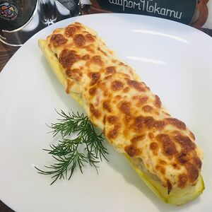 Кабачок-лодочка с мясной начинкой