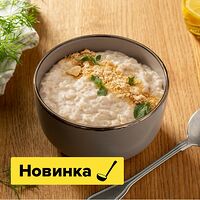 Рисовая каша с арахисовой халвой на кокосовой основе