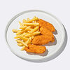Фото к позиции меню Наггетсы из свежего лосося с картофелем фри