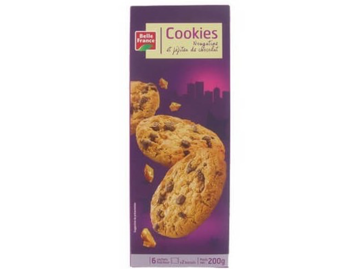 Cookies nougat chocolat b. france