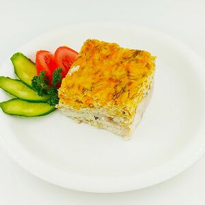 Запеканка рыбная с овощами