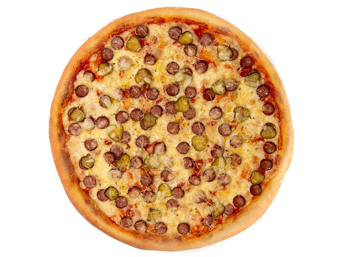 Пицца с охотничьими колбасками 35 см