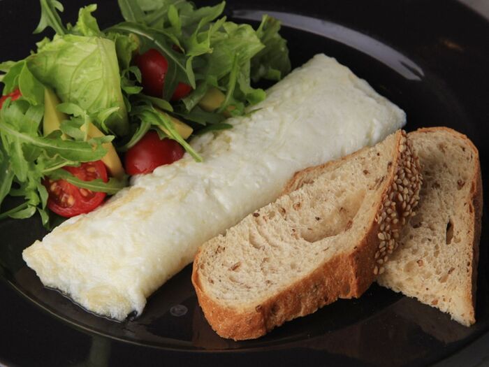 Омлет французский с сёмгой и творожным сыром