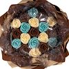 Фото к позиции меню Шоколадные розы (белый, коричневый, голубой)