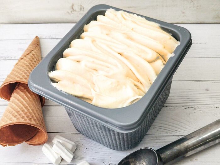Мороженое ванна Крем-брюле с соленой карамелью