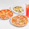 Фото к позиции меню Комбо: Пицца 2 шт., Салат и Лимонад 1 л