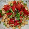 Фото к позиции меню Салат с баклажанами и томатами