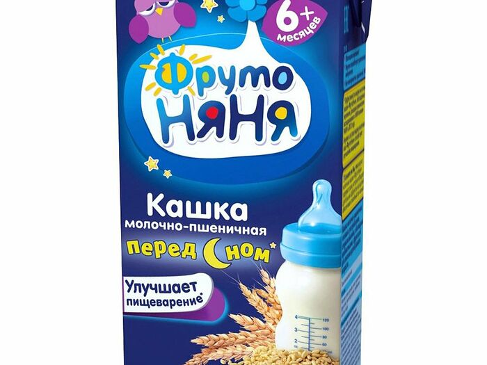 Кашка молочно-пшеничная ФрутоНяня 200мл