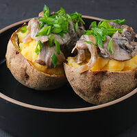 Картофель, запеченный с грибами