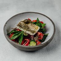 Греческий салат с юдзу-заправкой