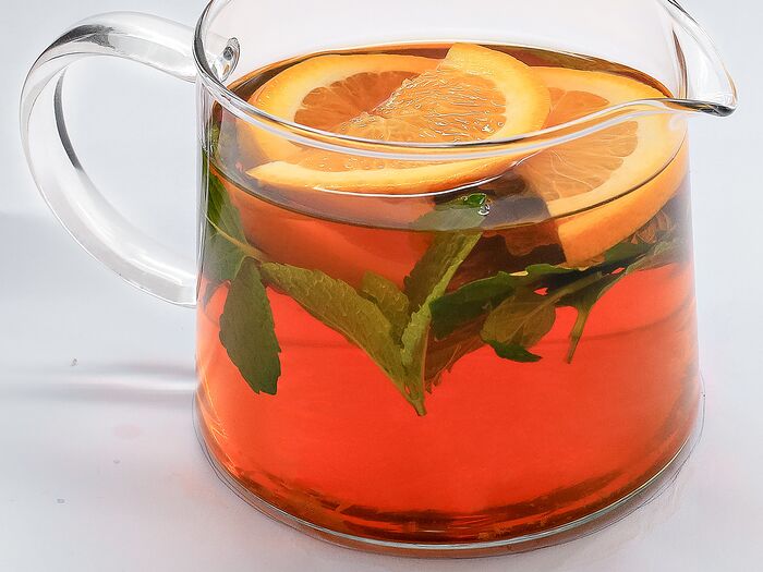 Апельсиновый чай с мятой