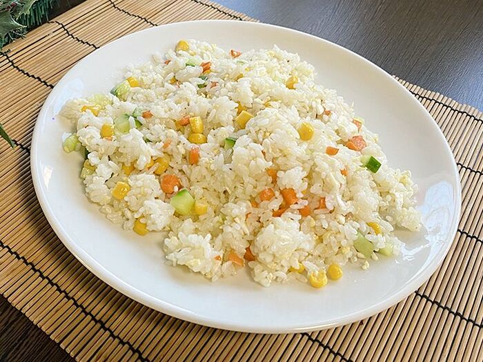 Рис жареный с овощами