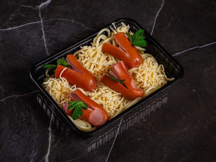 Сосиски Осьминожки со спагетти