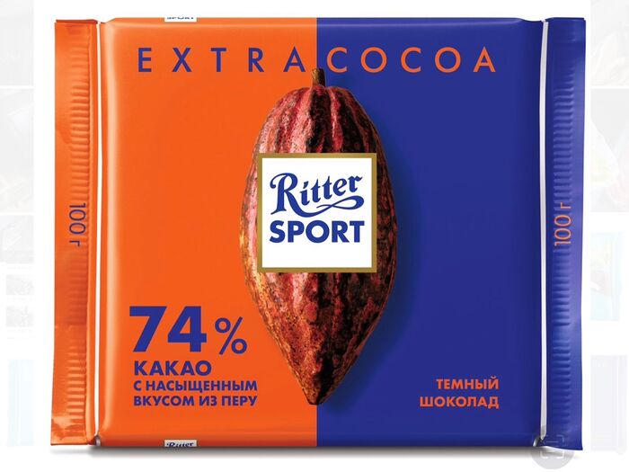 Ritter sport 74% какао из Перу
