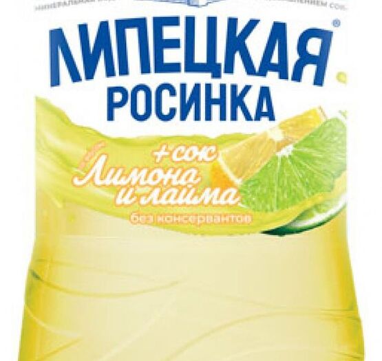 Вода 1,5л с соком лимона и лайма газированная Липецкая