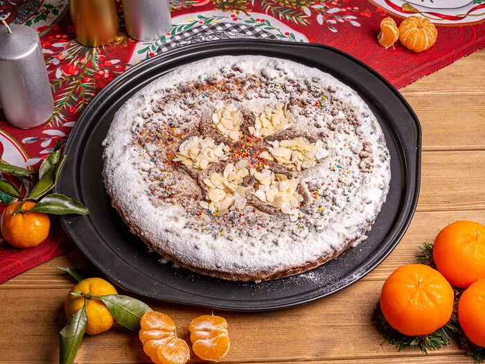 Осетинский праздничный песочно-ореховый пирог Када