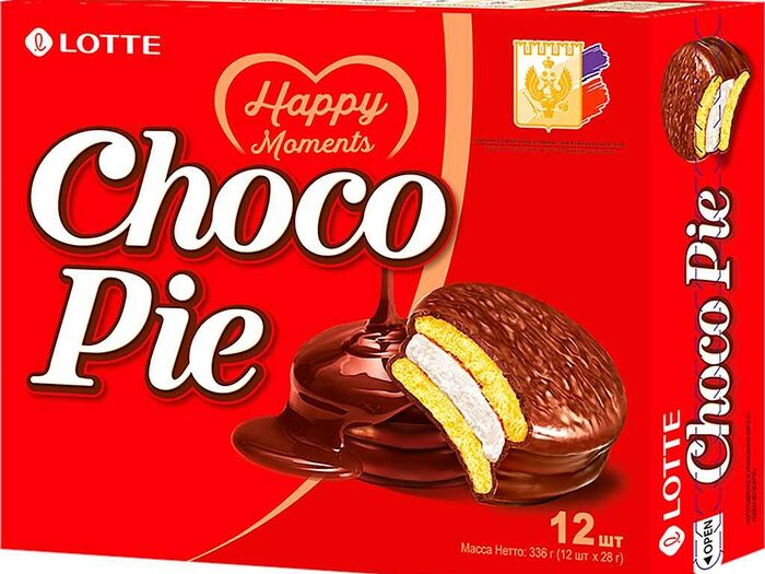 Печенье глазированное Чокопай Lotte Choco Pie 336г