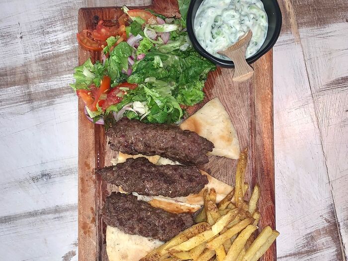 Greek kebab platter