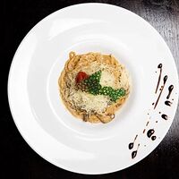 Спагетти с телятиной и белыми грибами