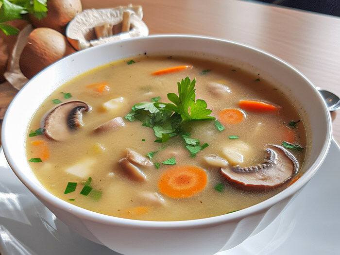 Veg creamup mushroom soup