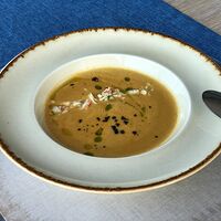 Тыквенный суп с крабом