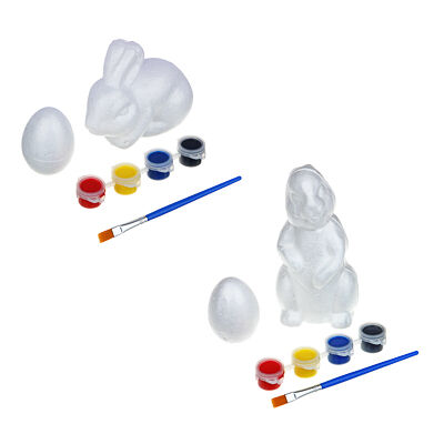 Пасхальный набор для раскрашивания с акриловыми красками 2 предмета, пенопласт, 10-13 см