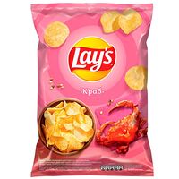 Чипсы картофельные Lays со вкусом краба