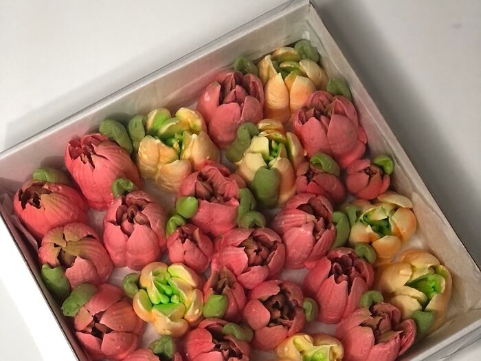 Зефирные тюльпаны в коробке