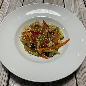 Стеклянная с курицей