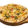 Фото к позиции меню Пицца с креветками и сыром чеддер