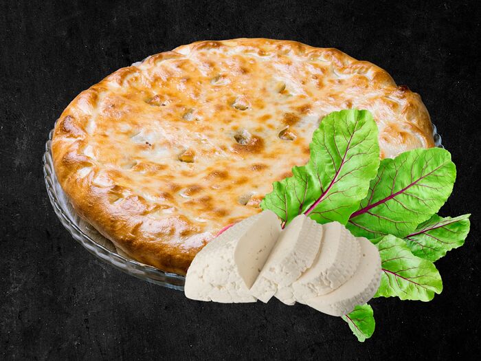 Пирог с сыром и свекольными листьями