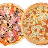 Фото к позиции меню 2 пиццы По-деревенски и Сочная курочка