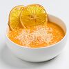 Фото к позиции меню Тыквенный суп с кунжутом и апельсинами