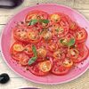 Фото к позиции меню Карпаччо из томатов под соусом понзу