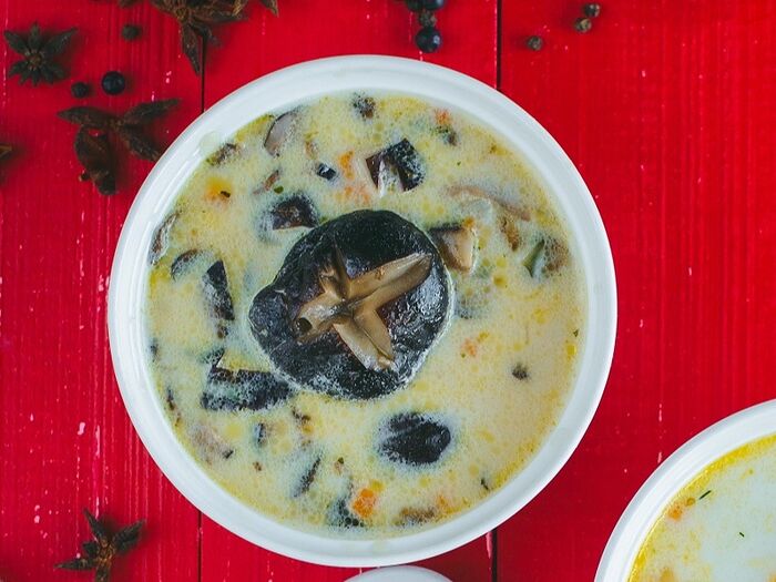 Суп сливочный с шиитаке