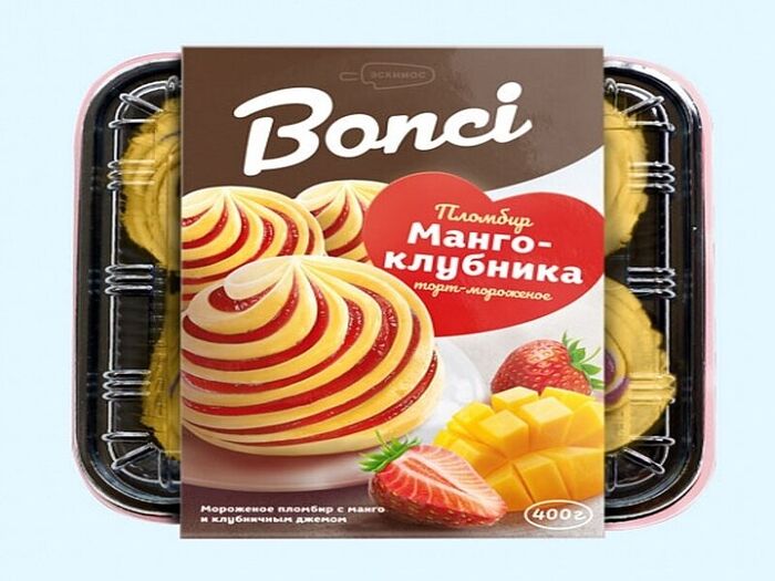 Торт-мороженое Bonci (Бончи) Манго-клубника