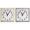 Фото к позиции меню Ladecor chrono часы настенные квадратные, пластик, стекло, 28 см, деревянная отделка, 2 дизайна