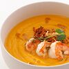 Фото к позиции меню Крем-суп из тыквы с креветками