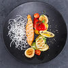 Фото к позиции меню Стейк лосося с овощами