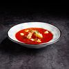 Фото к позиции меню Томатный суп с креветками и томатами