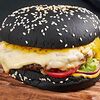 Фото к позиции меню Черный чизбургер с говядиной