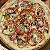 Фото к позиции меню Пицца с беконом, грибами и маринованными огурцами