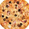 Фото к позиции меню Пицца Дары моря с соусом том ям (средняя)