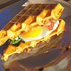 Фото к позиции меню Вафля с беконом, яйцом и шпинатом