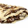 Фото к позиции меню Блин с орехово-шоколадной пастой nutella и миндальными лепестками