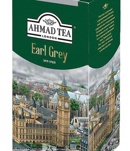 Чай эрл грей черный с бергамотом Ahmad Tea 25 пакетиков*2г